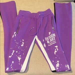 Men Rockstar brand  Purple Stacked Joggers Size Small